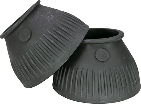 Classic Equine Rubber Pull on Bell boot- Black Large